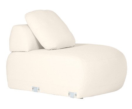 Sofá Módulo Lateral Direito Laguna by Elle - Boucle Off-White | Westwing