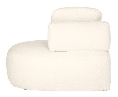 Sofá Módulo Lateral Direito Laguna by Elle - Boucle Off-White | Westwing