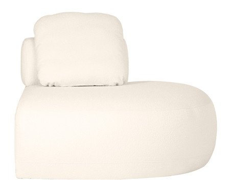 Sofá Módulo Lateral Direito Laguna by Elle - Boucle Off-White | Westwing