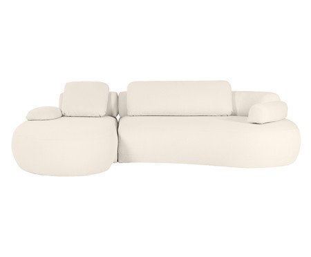 Sofá Chaise Direita Laguna by Elle - Boucle Off-White II | Westwing
