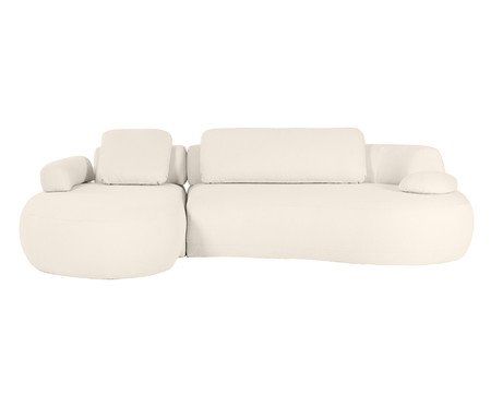 Sofá Chaise Direita Laguna by Elle - Boucle Off-White II | Westwing