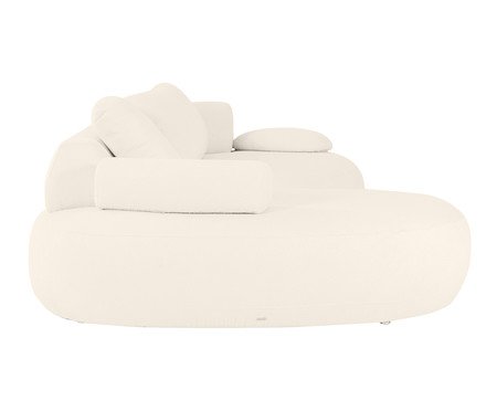 Sofá Chaise Direita Laguna by Elle - Boucle Off-White II | Westwing