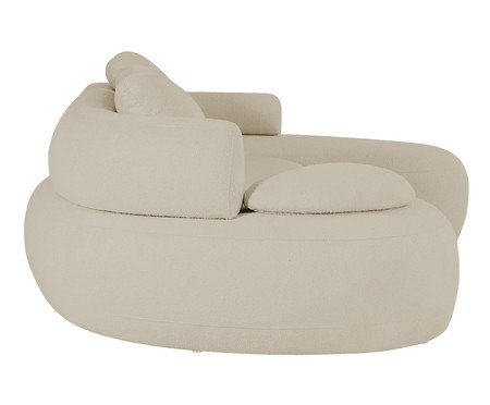 Sofá Chaise Esquerda Laguna by Elle - Boucle Bege VI | Westwing
