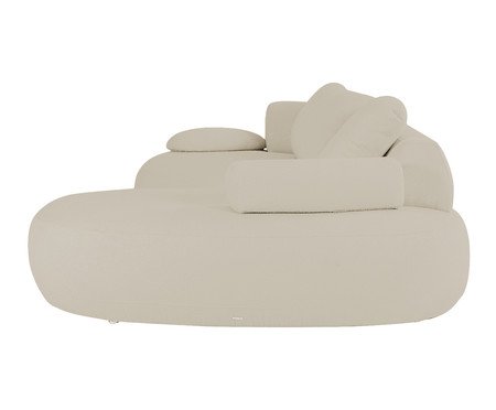 Sofá Chaise Esquerda Laguna by Elle - Boucle Bege VI | Westwing