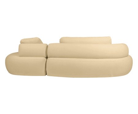 Sofá Chaise Esquerda Laguna by Elle - Boucle Bege VI | Westwing
