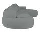 Sofá Laguna by Elle - Chaise Direita Aveludado Cinza VIII, Cru | WestwingNow