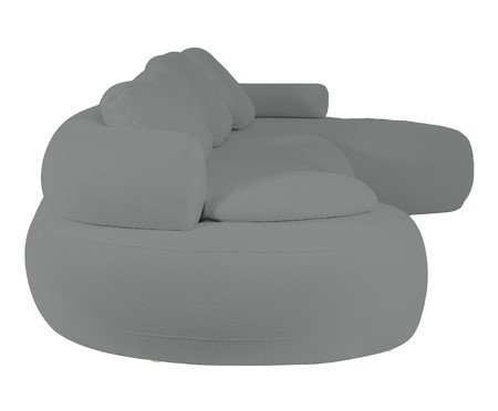 Sofá Chaise Esquerda Laguna by Elle - Boucle Cinza VIII | Westwing