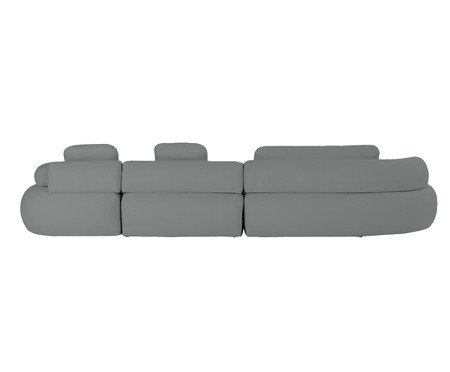 Sofá Chaise Esquerda Laguna by Elle - Boucle Cinza VIII | Westwing