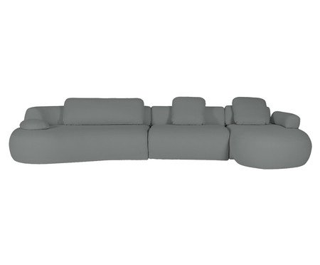 Sofá Chaise Esquerda Laguna by Elle - Boucle Cinza VIII | Westwing