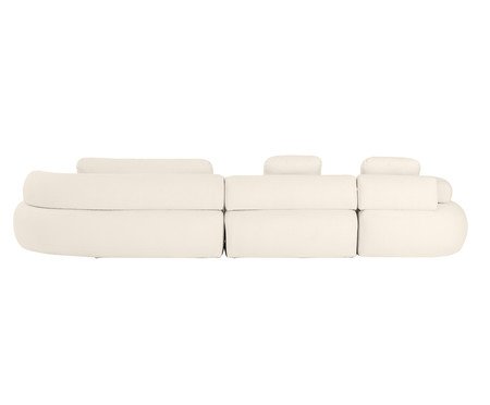 Sofá Chaise Direita Laguna by Elle - Boucle Off-White V | Westwing