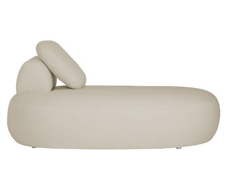 Sofá Módulo Chaise Direita Laguna by Elle - Boucle Bege | Westwing