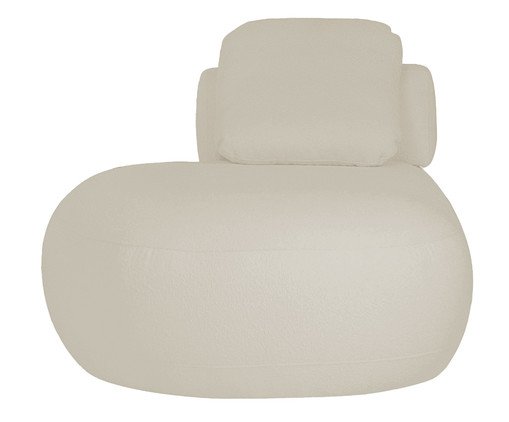 Sofá Módulo Chaise Direita Laguna by Elle - Boucle Bege, Bege | WestwingNow