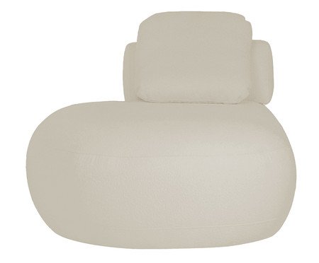 Sofá Módulo Chaise Direita Laguna by Elle - Boucle Bege | Westwing
