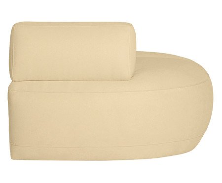 Sofá Módulo Chaise Direita Laguna by Elle - Boucle Bege | Westwing