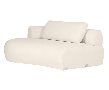 Sofá Módulo Lateral Esquerdo Estendido Laguna by Elle - Boucle Off-White | Westwing