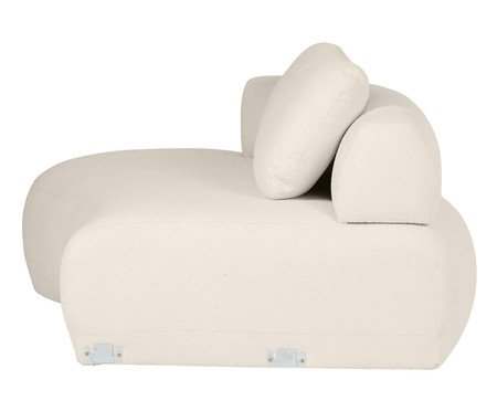 Sofá Módulo Lateral Esquerdo Estendido Laguna by Elle - Boucle Off-White | Westwing