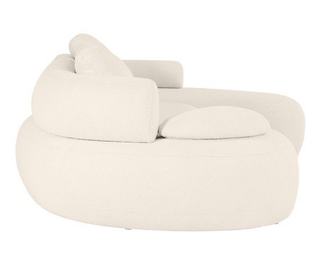 Sofá Chaise Esquerda Laguna by Elle - Boucle Off-White VI | Westwing