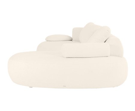 Sofá Chaise Esquerda Laguna by Elle - Boucle Off-White VI | Westwing
