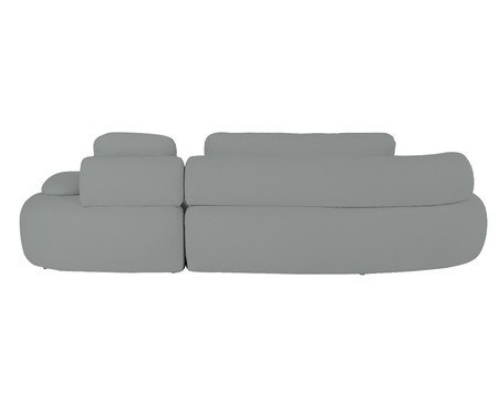 Sofá Laguna by Elle - Lateral Esquerda Estendida  - Boucle Cinza III | Westwing