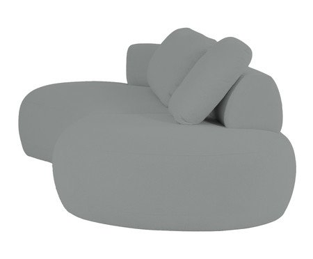 Sofá Laguna by Elle - Lateral Esquerda Estendida  - Boucle Cinza III | Westwing