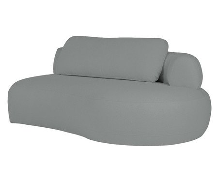 Sofá Módulo Lateral Direito Estendido Laguna by Elle - Boucle Cinza | Westwing