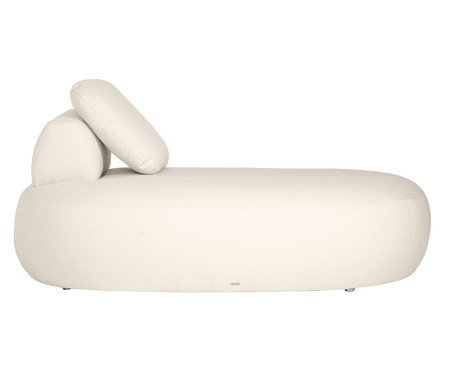 Sofá Módulo Chaise Direita Laguna by Elle - Boucle Off-White | Westwing