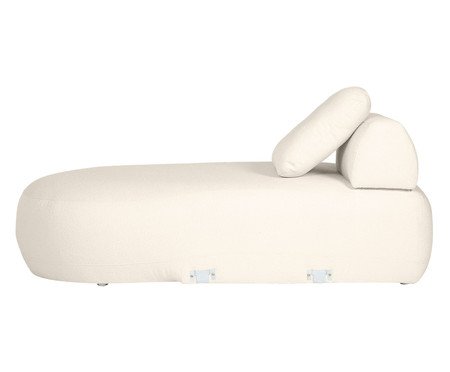 Sofá Módulo Chaise Direita Laguna by Elle - Boucle Off-White | Westwing