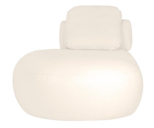 Sofá Módulo Chaise Direita Laguna by Elle - Boucle Off-White, Cru | WestwingNow