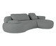 Sofá Laguna by Elle - Chaise Direita Aveludado Cinza VI, Cru | WestwingNow