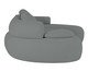 Sofá Laguna by Elle - Chaise Direita Aveludado Cinza VI, Cru | WestwingNow