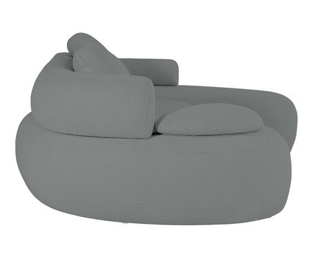 Sofá Chaise Esquerda Laguna by Elle - Boucle Cinza VI | Westwing