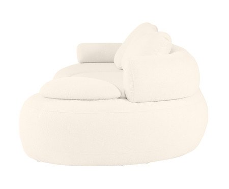 Sofá Lateral Esquerda Estendida Laguna by Elle - Boucle Off-White III | Westwing