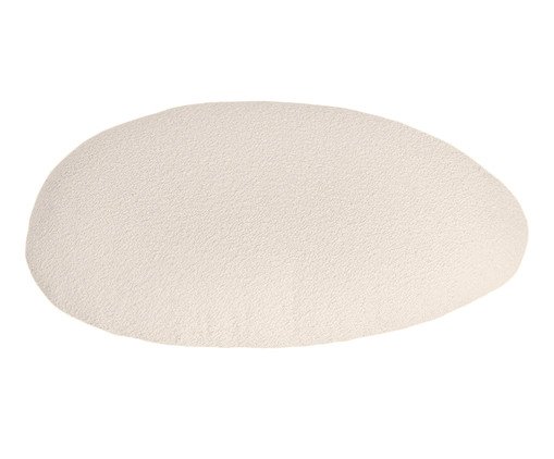 Almofada Braço Orgânico Oval Laguna by Elle - Boucle Off-White, Cru | WestwingNow