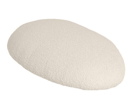 Almofada Braço Orgânico Oval Laguna by Elle - Boucle Off-White | Westwing