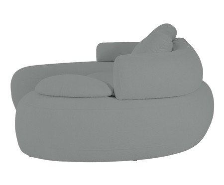 Sofá Chaise Direita Laguna by Elle - Boucle Cinza II | Westwing