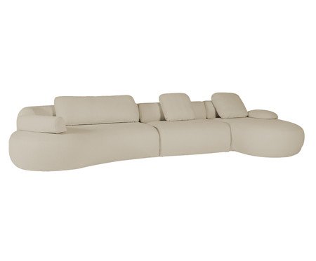 Sofá Chaise Esquerda Laguna by Elle - Boucle Bege VIII | Westwing
