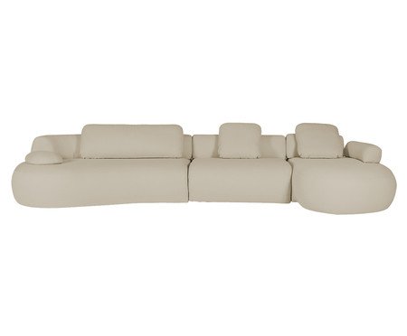 Sofá Chaise Esquerda Laguna by Elle - Boucle Bege VIII | Westwing