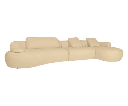 Sofá Chaise Esquerda Laguna by Elle - Boucle Bege VIII | Westwing