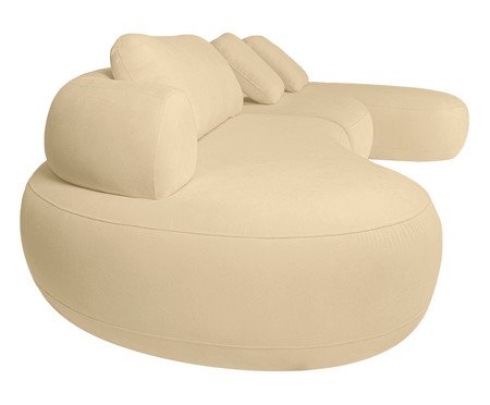Sofá Chaise Esquerda Laguna by Elle - Boucle Bege VIII | Westwing