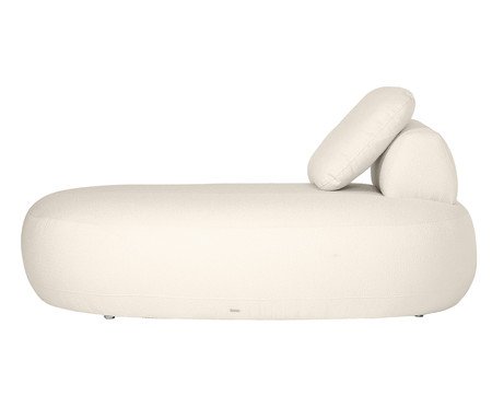 Sofá Módulo Chaise Esquerda Laguna by Elle - Boucle Off-White | Westwing