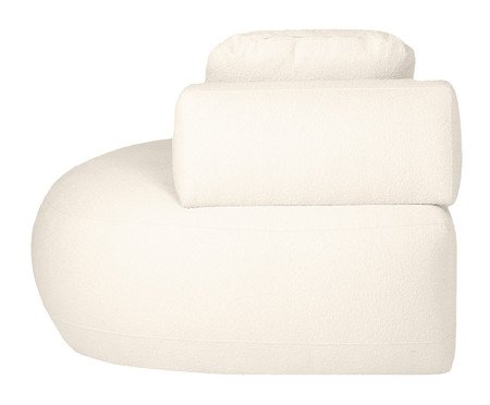 Sofá Módulo Chaise Esquerda Laguna by Elle - Boucle Off-White | Westwing