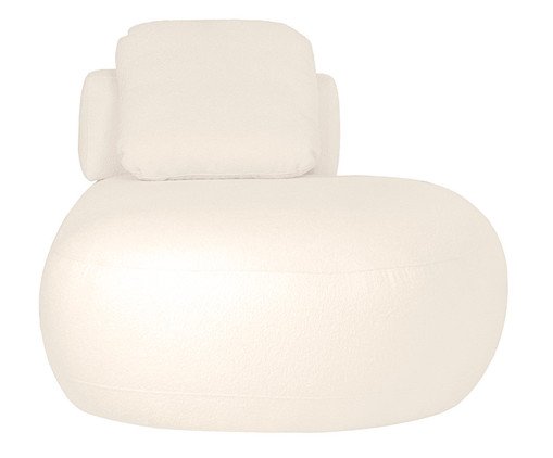 Sofá Módulo Chaise Esquerda Laguna by Elle - Boucle Off-White, Cru | WestwingNow