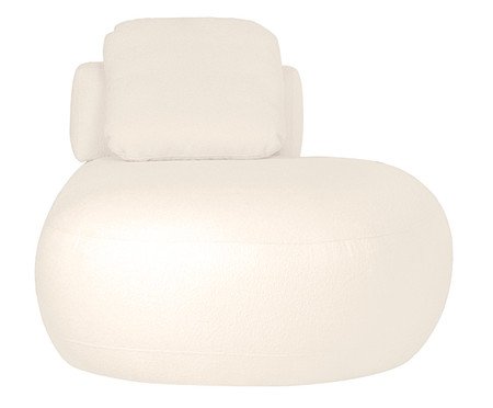 Sofá Módulo Chaise Esquerda Laguna by Elle - Boucle Off-White | Westwing