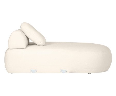 Sofá Módulo Chaise Esquerda Laguna by Elle - Boucle Off-White | Westwing