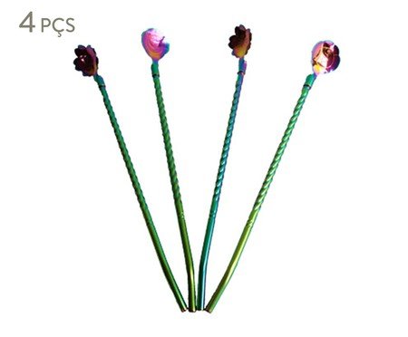 Jogo de Mexedor de Drink em Inox Furtacor