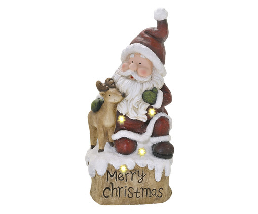 Papai Noel Decorativo com Luz Vermelho, red | WestwingNow