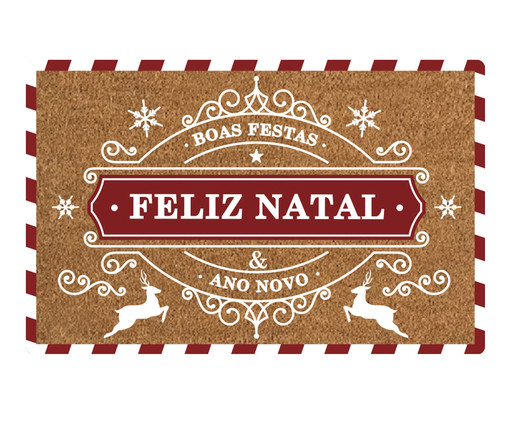 Capacho Feliz Natal Boas Festas, red | WestwingNow