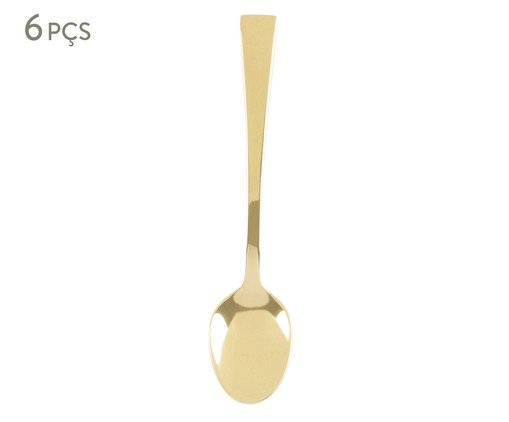 Jogo de Colheres em Inox Berna, Dourado | WestwingNow