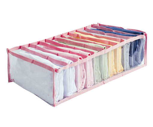 Organizador Colmeia Cristal Premium M Rosa, Transparente | WestwingNow