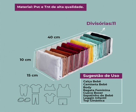 Organizador Colmeia Cristal Premium P Preto | WestwingNow